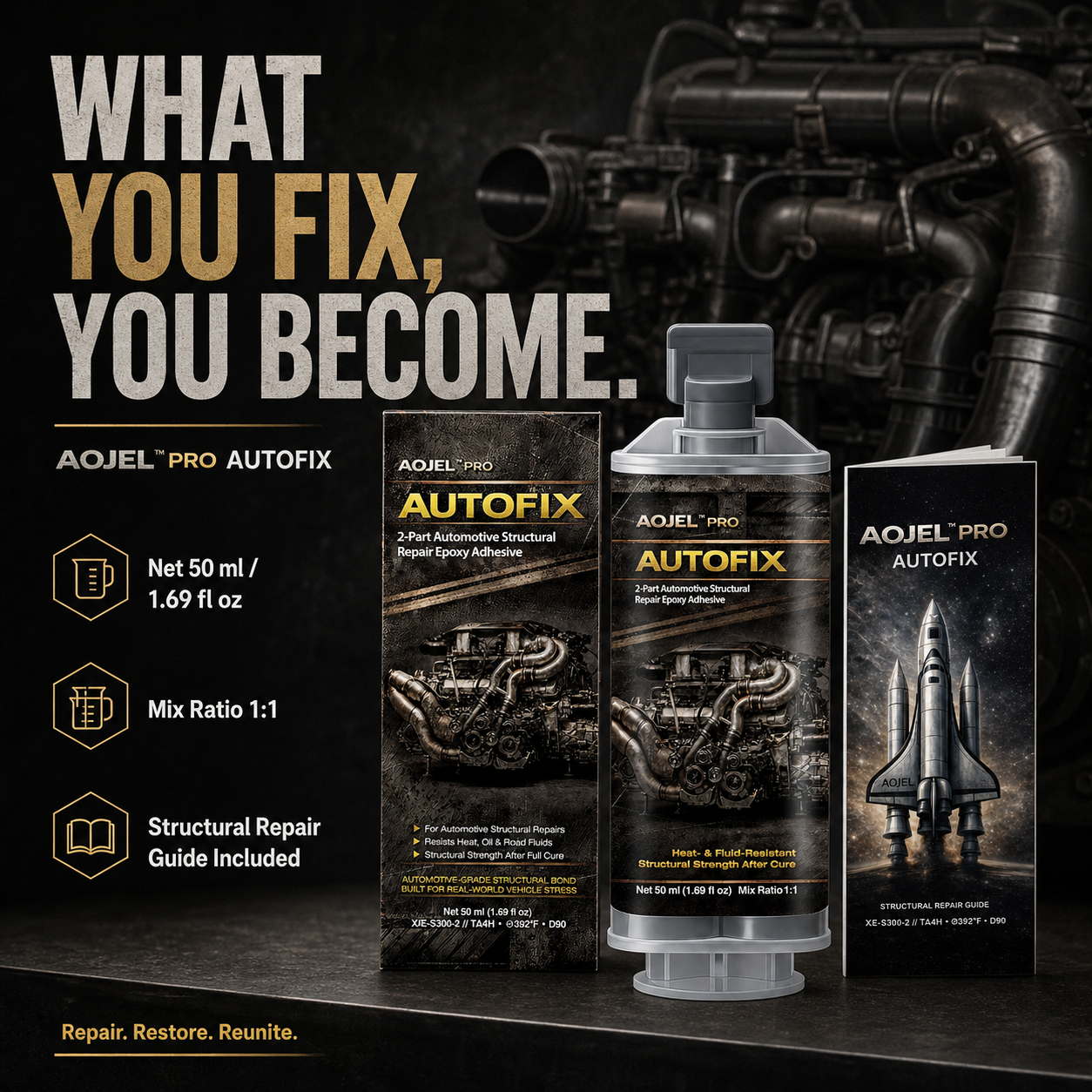 AOJEL Pro AutoFix Automotive Structural Repair Epoxy