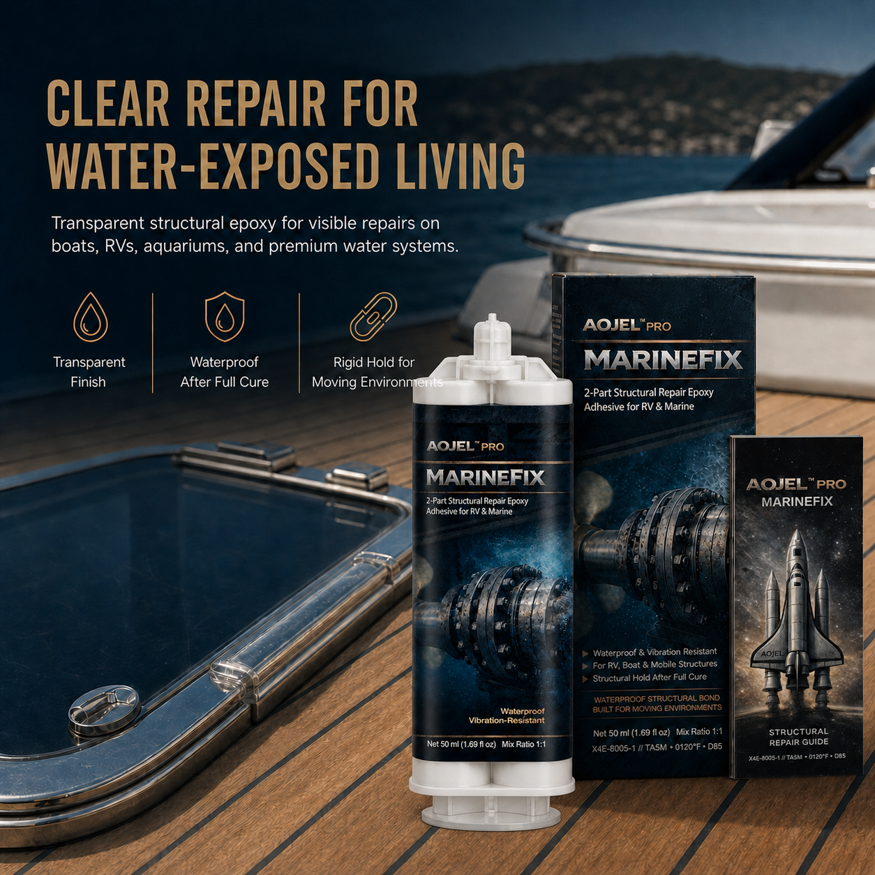 AOJEL Pro MarineFix Marine and RV Repair Epoxy