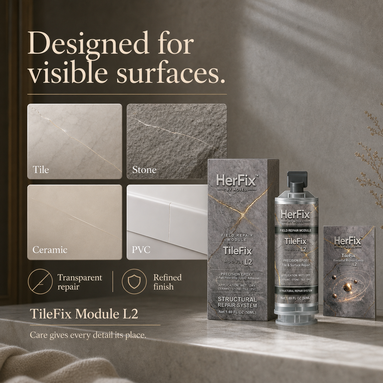 HerFix TileFix L2 Tile and Stone Repair Epoxy