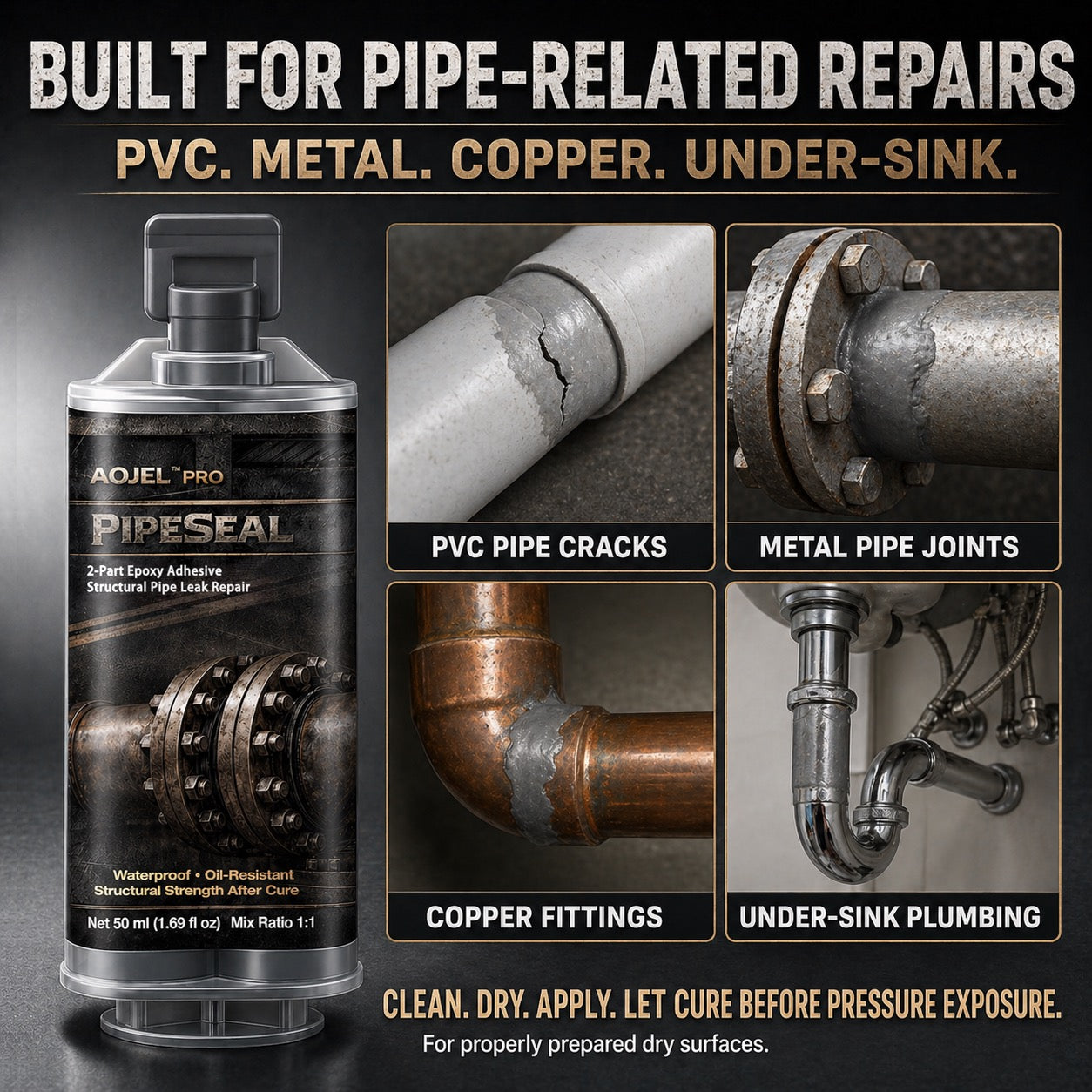 AOJEL Pro PipeSeal Structural Pipe Repair Epoxy