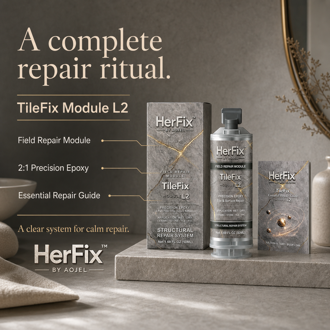 HerFix TileFix L2 Tile and Stone Repair Epoxy