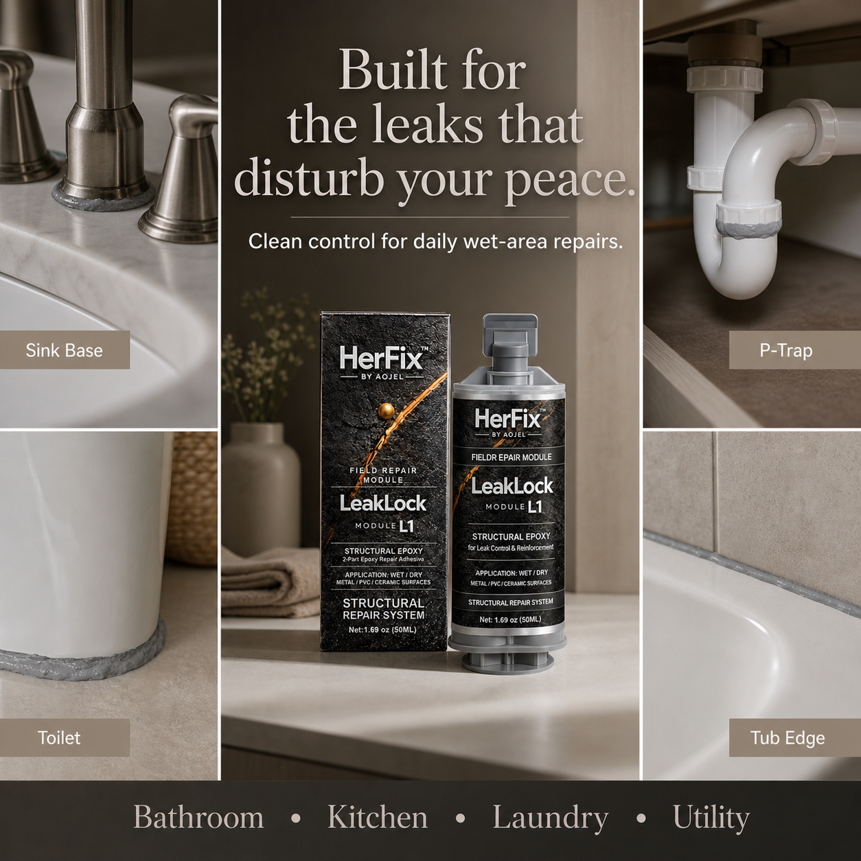HerFix LeakLock L1 Household Leak Repair Epoxy