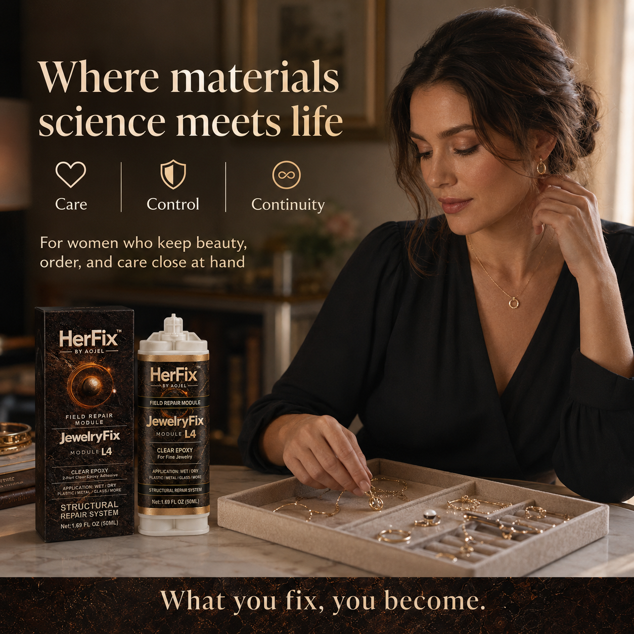 HerFix JewelryFix L4 Clear Jewelry Repair Epoxy