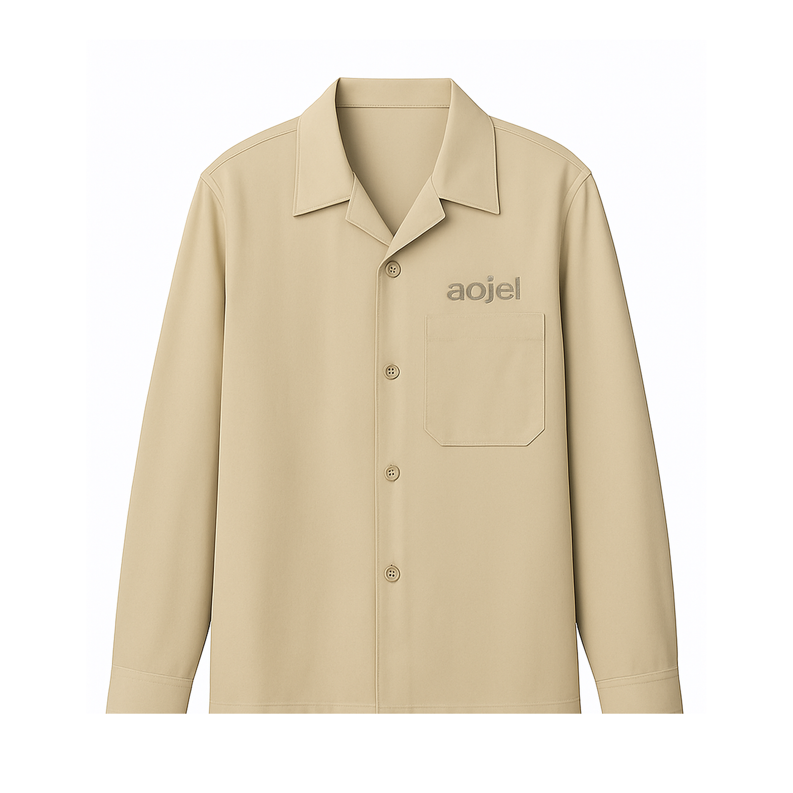 AOJEL Cuban-Collar Work Shirt — Waterproof, Stainproof, Oil-Resistant